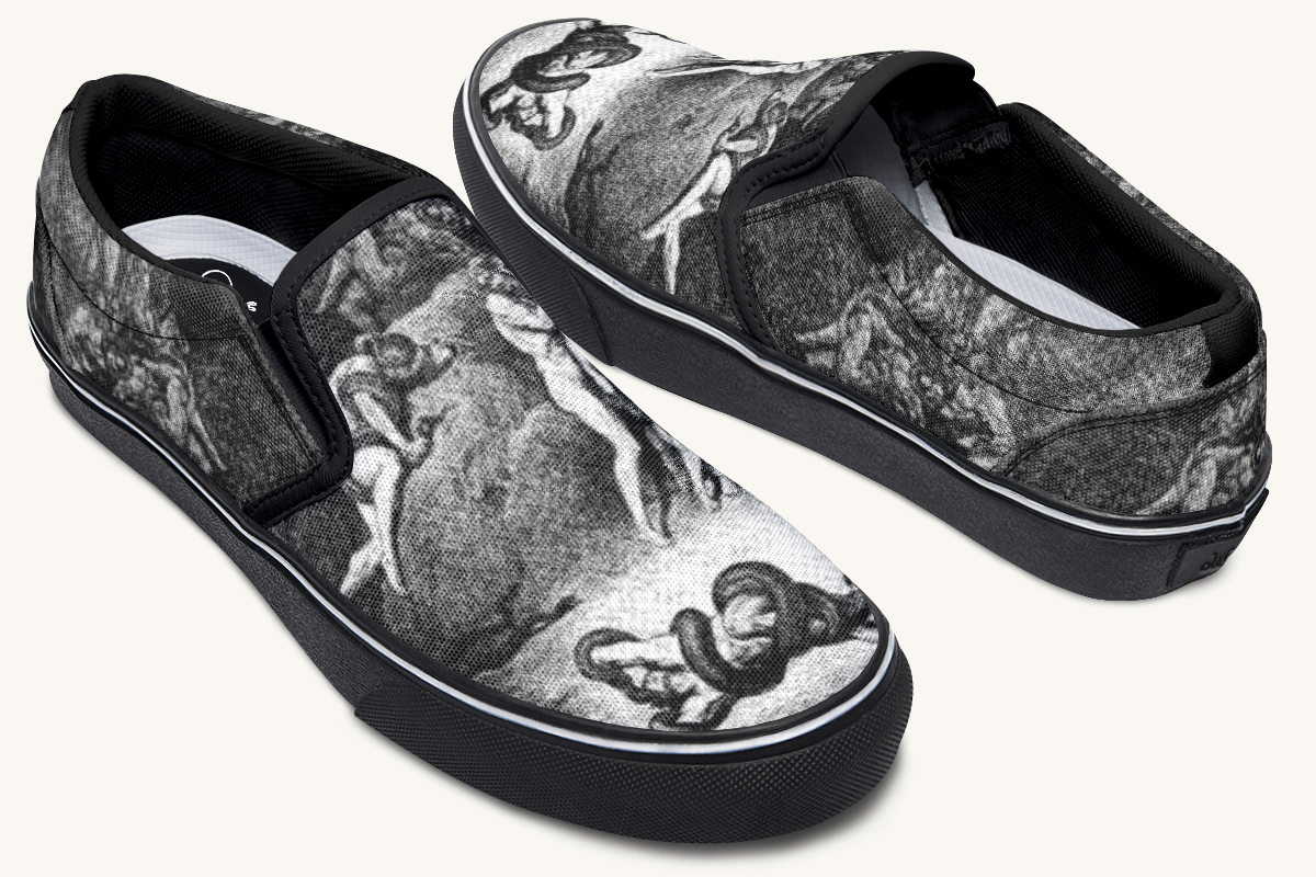Taken and Twisted Slip On Shoes - Jaded Lament