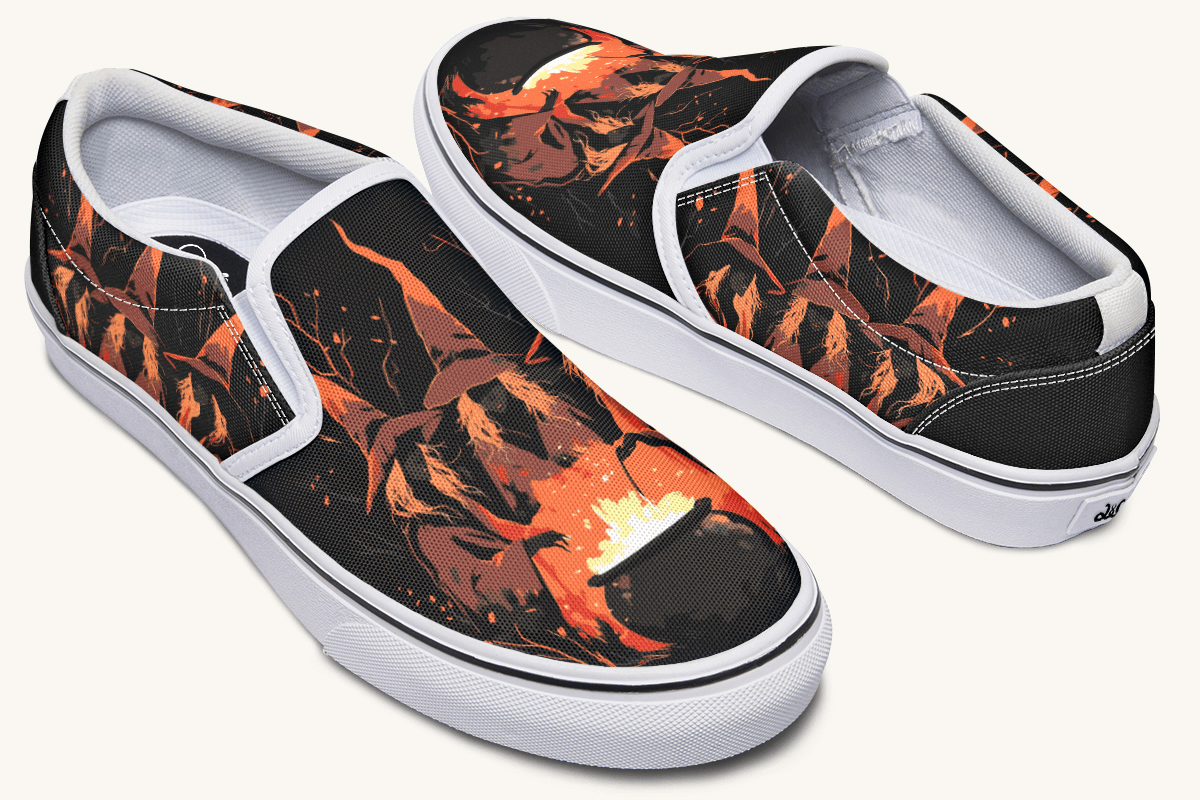 Double Double Toil And Trouble Slip On Shoes - Jaded Lament