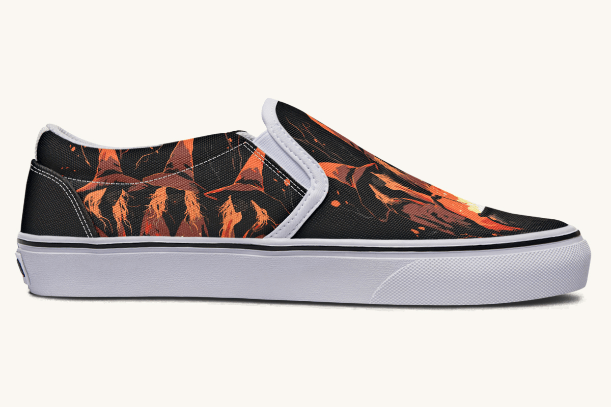 Double Double Toil And Trouble Slip On Shoes - Jaded Lament
