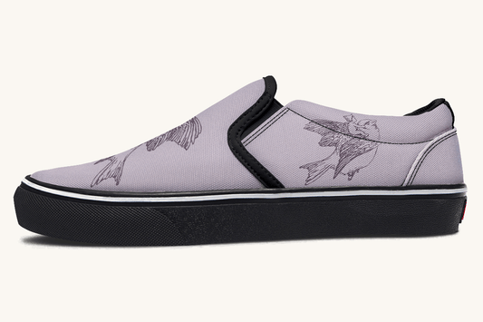 Feather And Cloud Slip On Shoes - Jaded Lament