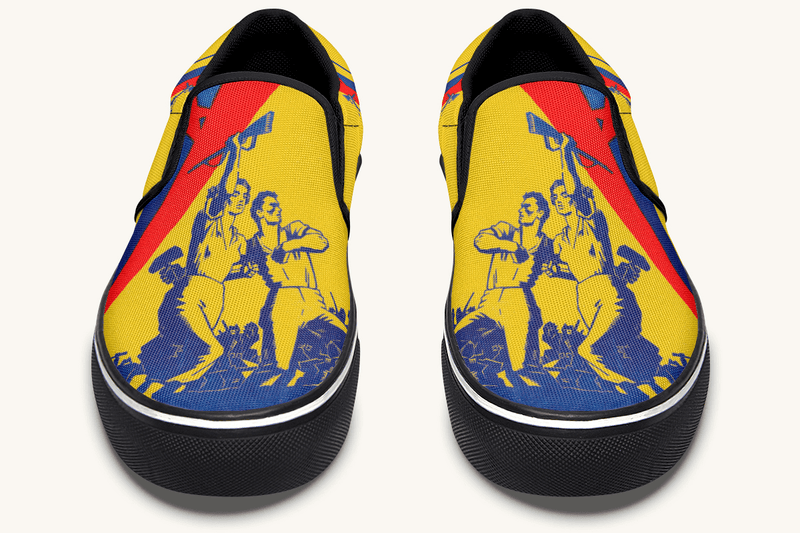 From the Ground We Rise Slip On Shoes - Jaded Lament