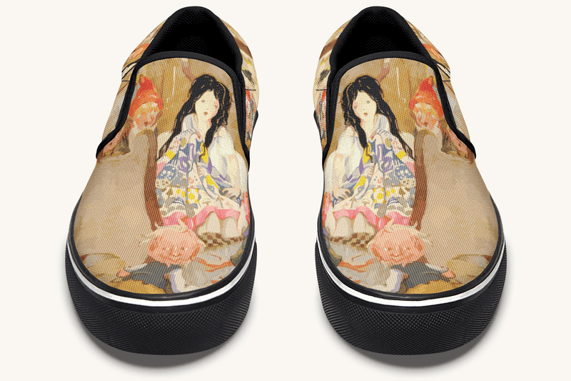 House Of Gentle Shadows Slip On Shoes - Jaded Lament