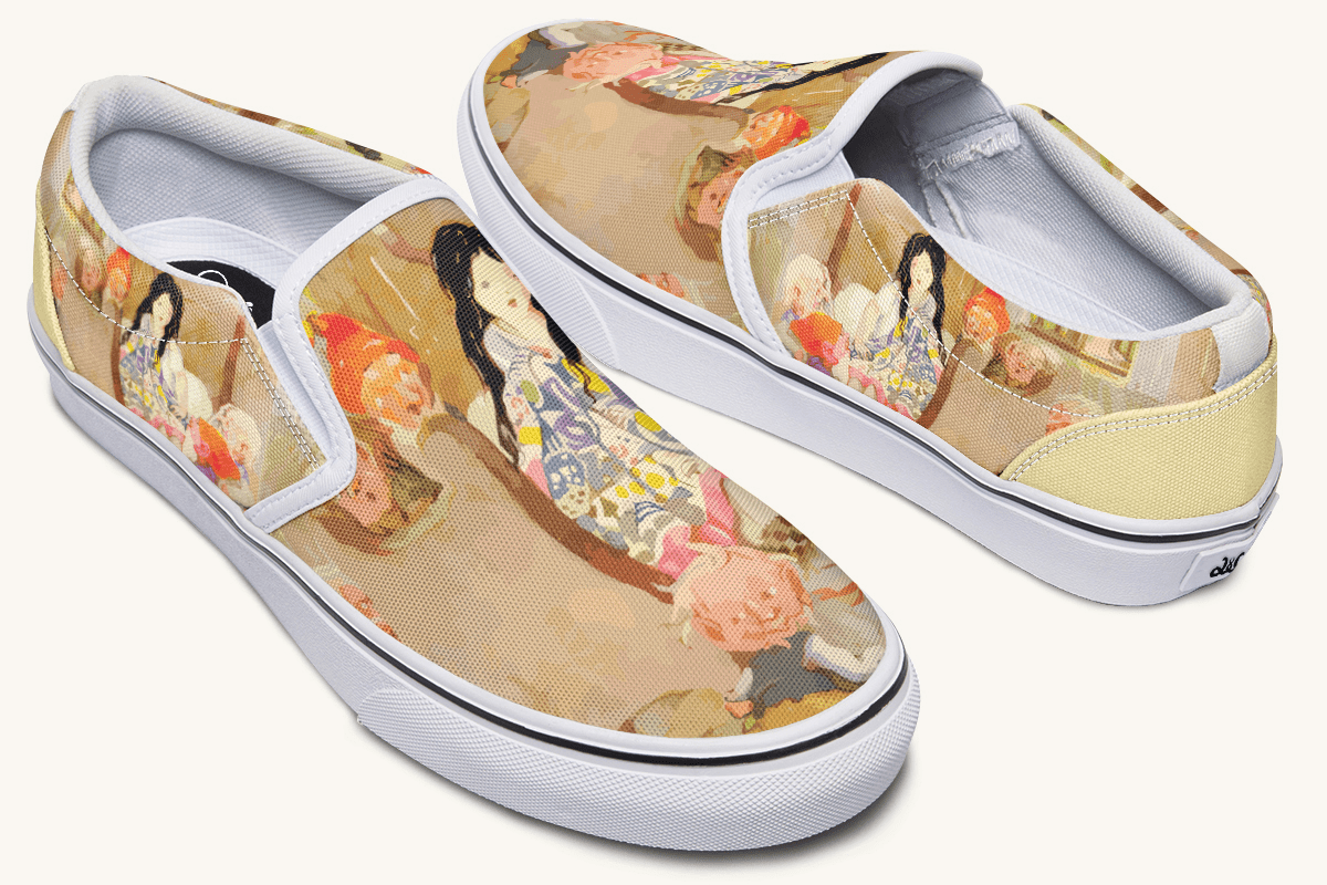 House Of Gentle Shadows Slip On Shoes - Jaded Lament