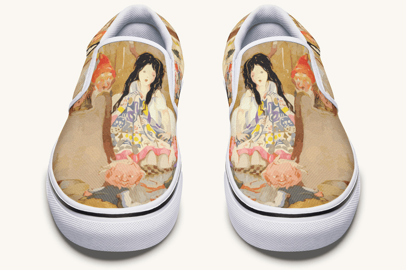 House Of Gentle Shadows Slip On Shoes - Jaded Lament