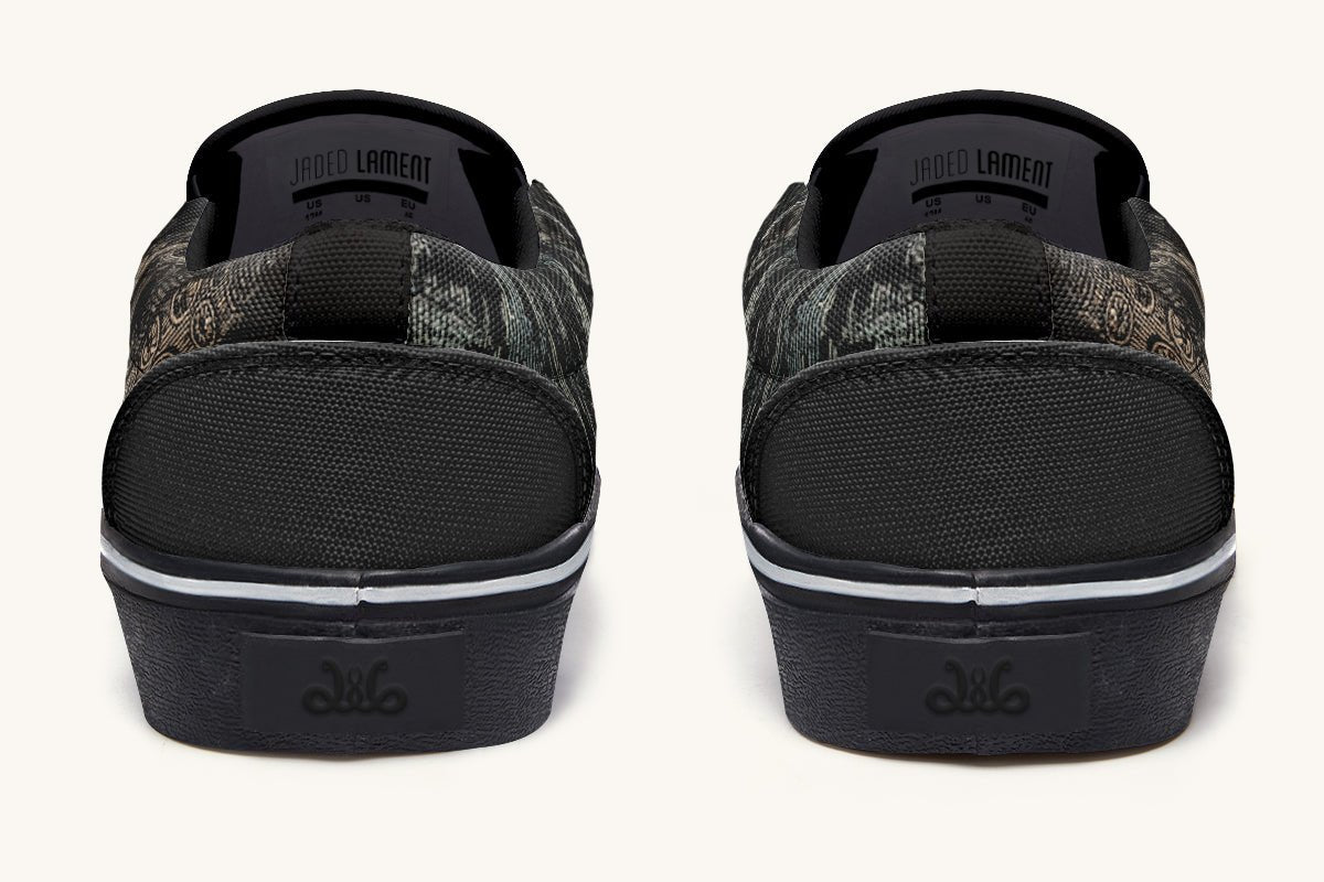 Kraken Unleashed Black Slip On Shoes - Jaded Lament