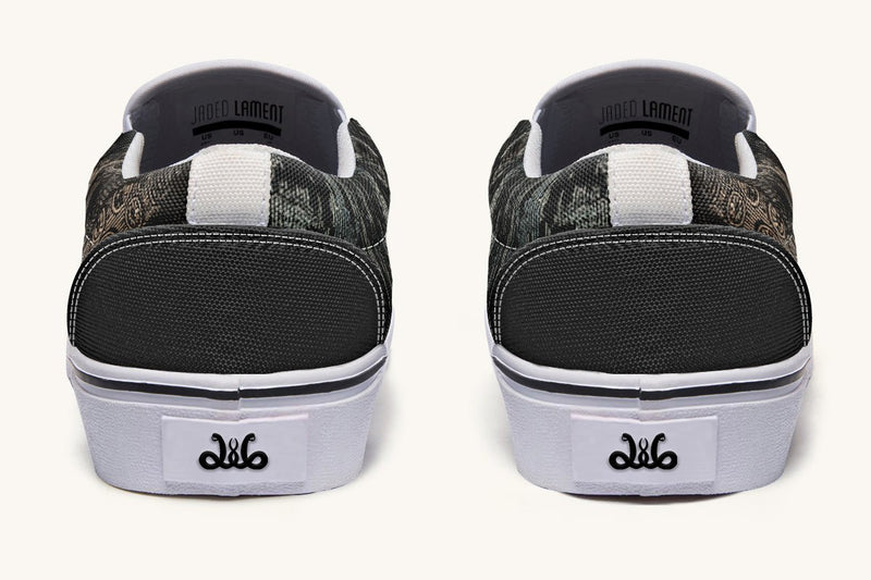 Kraken Unleashed Black Slip On Shoes - Jaded Lament