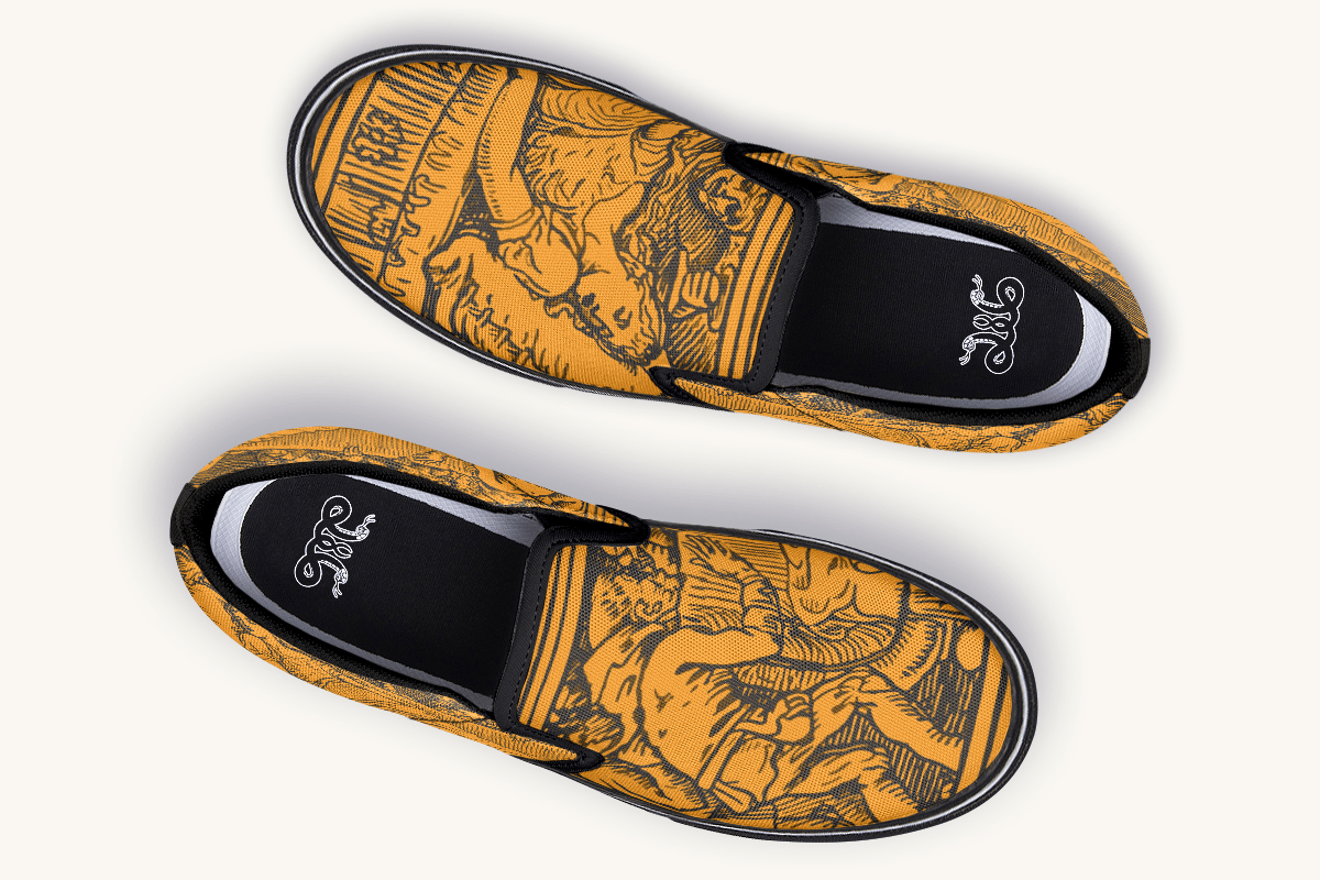 Lament Of The Carved Slip On Shoes - Jaded Lament