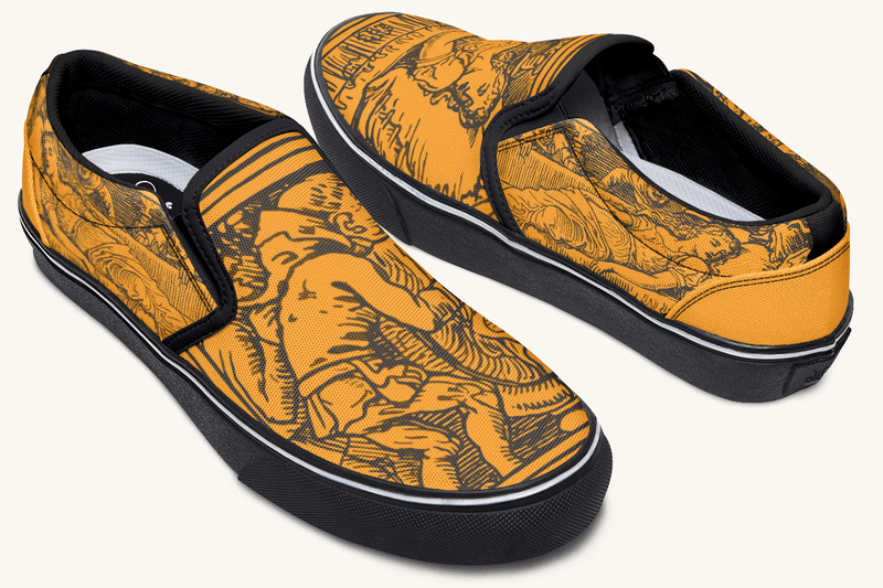 Lament Of The Carved Slip On Shoes - Jaded Lament