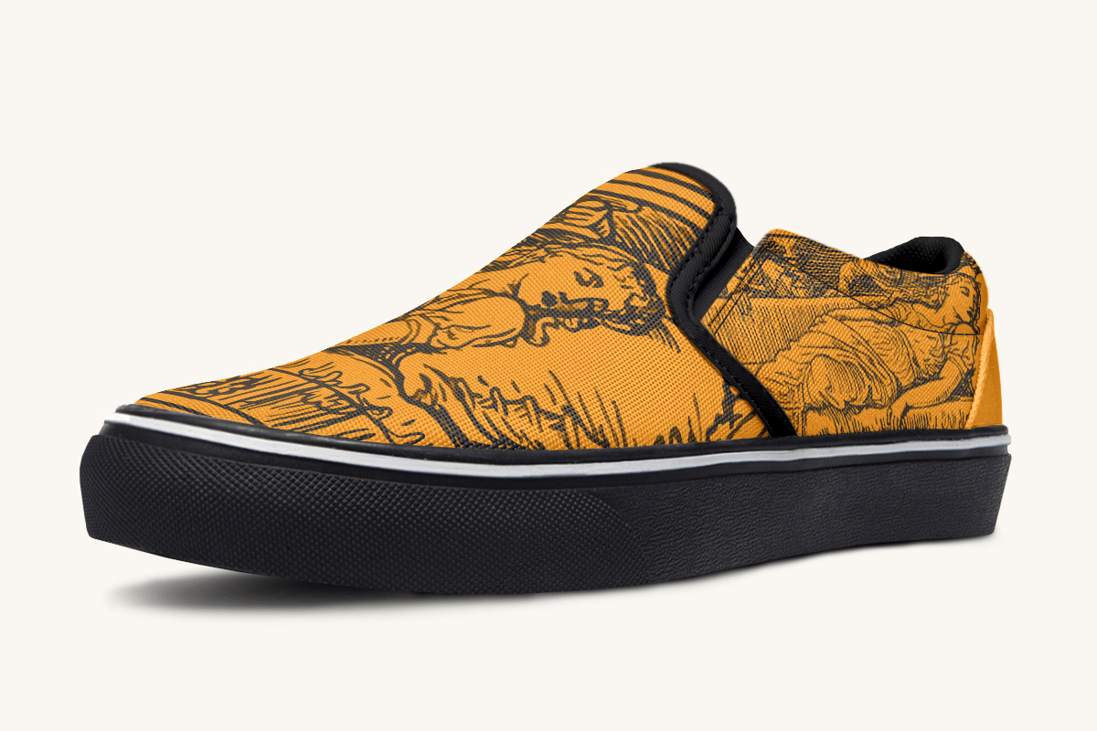 Lament Of The Carved Slip On Shoes - Jaded Lament