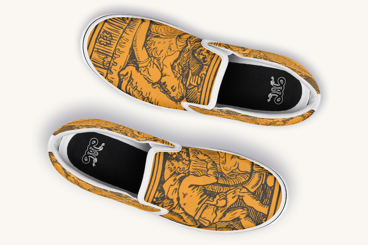 Lament Of The Carved Slip On Shoes - Jaded Lament