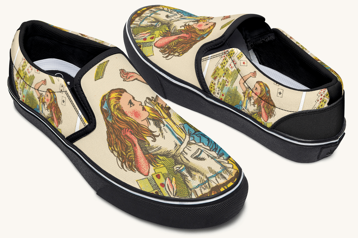 Let The Cards Fall Slip On Shoes - Jaded Lament