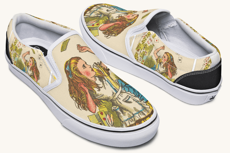 Let The Cards Fall Slip On Shoes - Jaded Lament