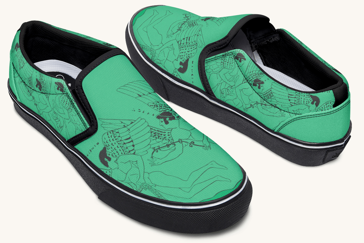Love Gods In Flight Slip On Shoes - Jaded Lament