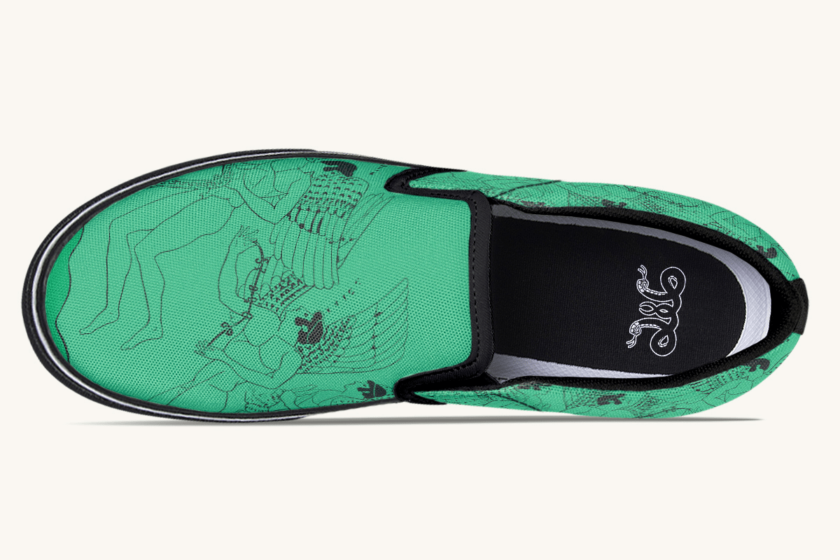 Love Gods In Flight Slip On Shoes - Jaded Lament