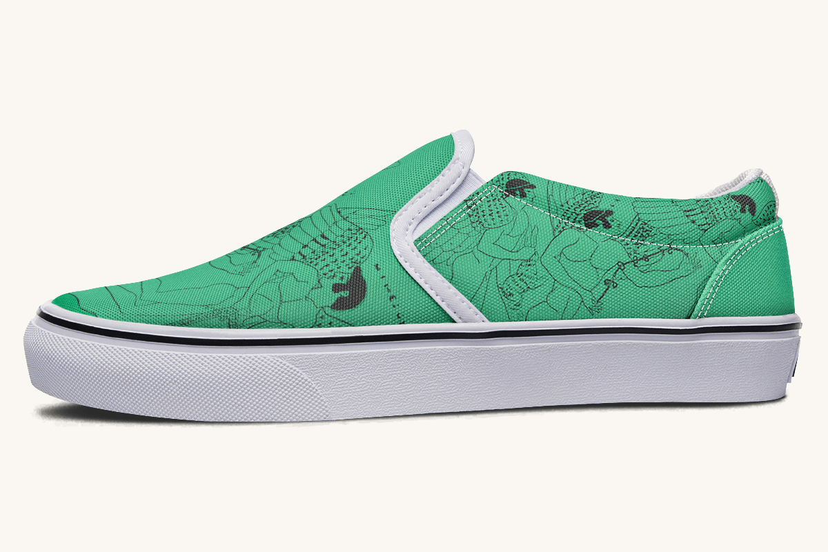 Love Gods In Flight Slip On Shoes - Jaded Lament