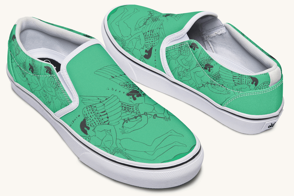 Love Gods In Flight Slip On Shoes - Jaded Lament