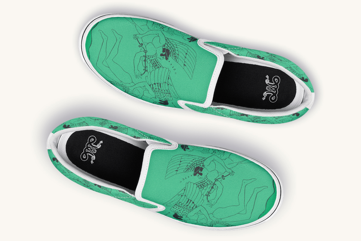 Love Gods In Flight Slip On Shoes - Jaded Lament