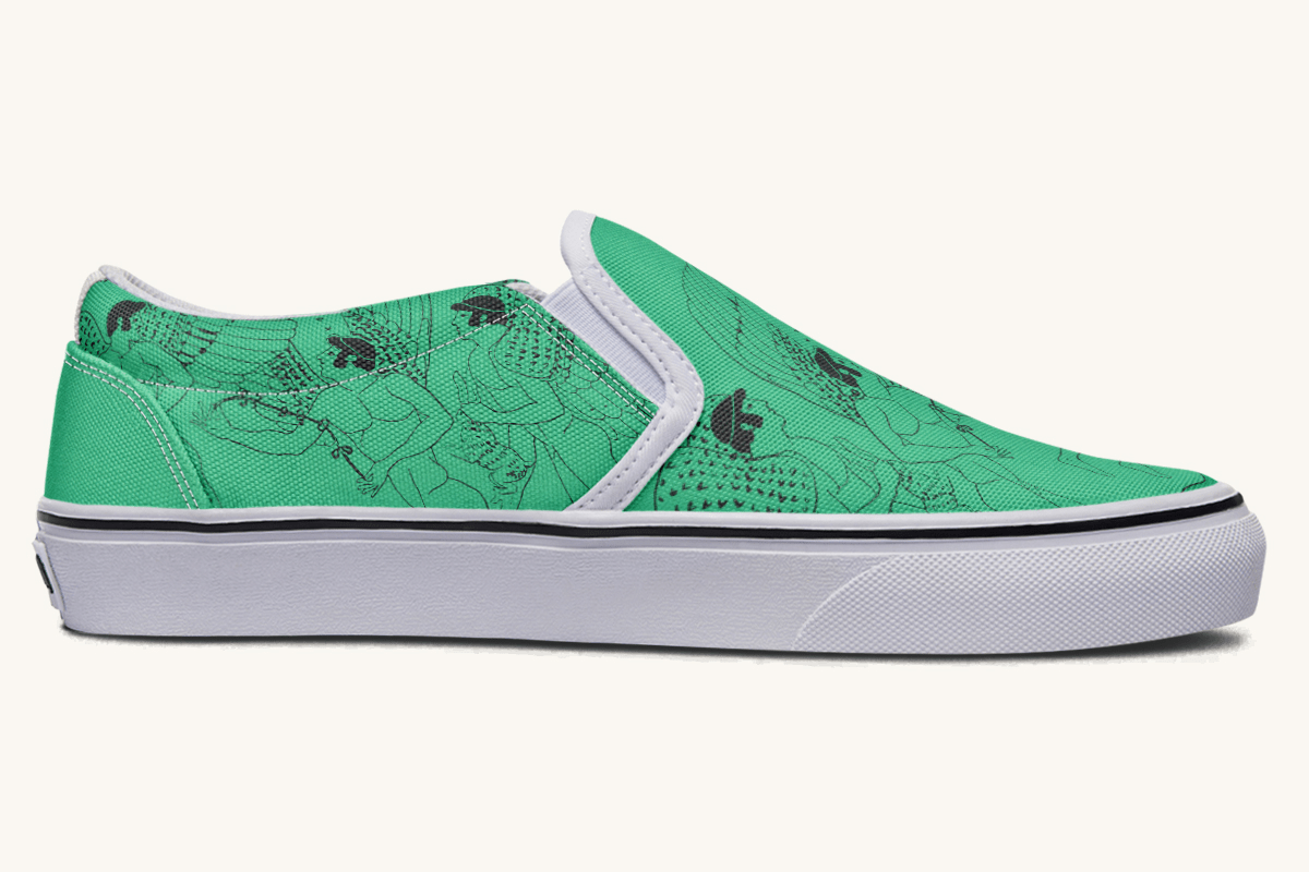 Love Gods In Flight Slip On Shoes - Jaded Lament