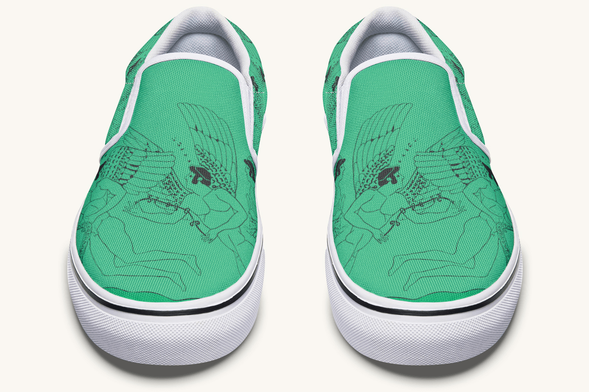 Love Gods In Flight Slip On Shoes - Jaded Lament