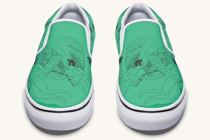 Love Gods In Flight Slip On Shoes - Jaded Lament