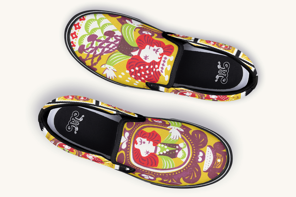 Mirrored Kingdom Slip On Shoes - Jaded Lament