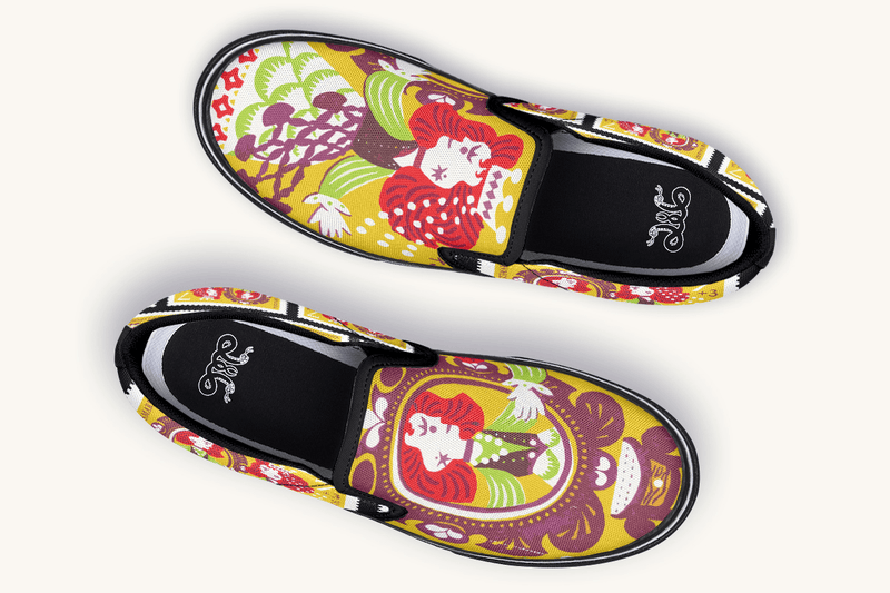 Mirrored Kingdom Slip On Shoes - Jaded Lament