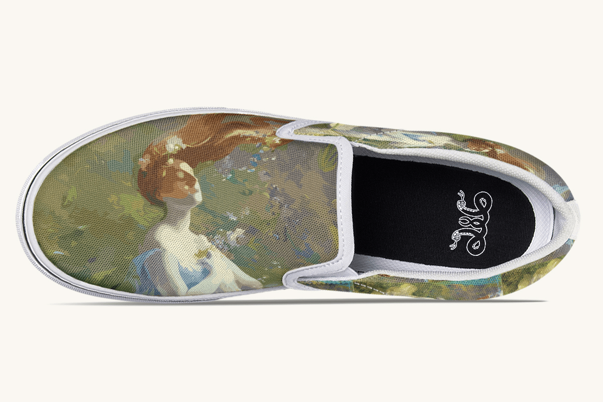 Ophelia in The River Slip On Shoes - Jaded Lament