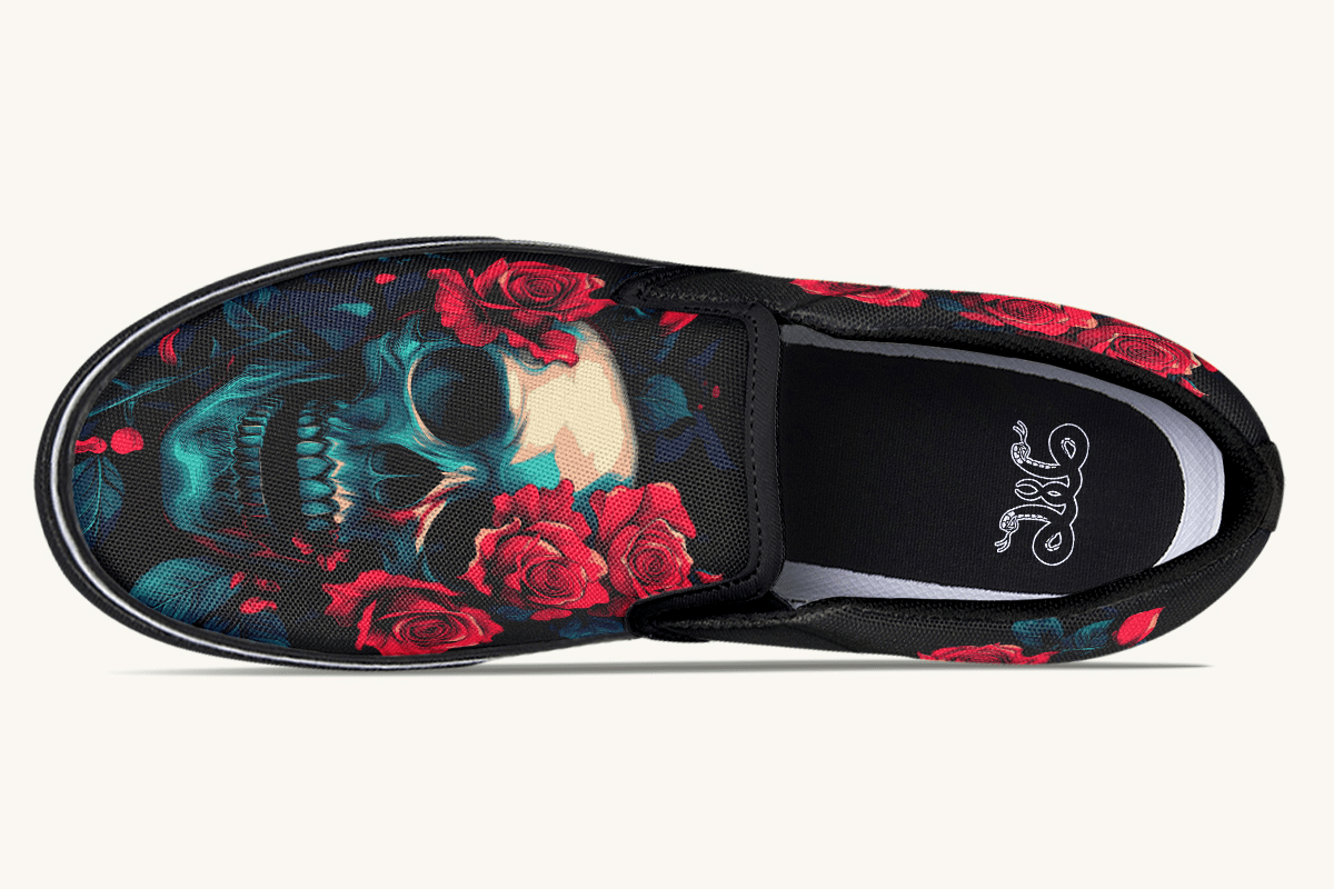 Roses For The Dead Slip On Shoes - Jaded Lament