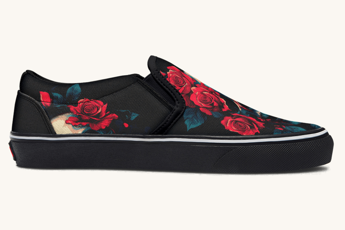 Roses For The Dead Slip On Shoes - Jaded Lament