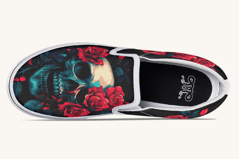 Roses For The Dead Slip On Shoes - Jaded Lament