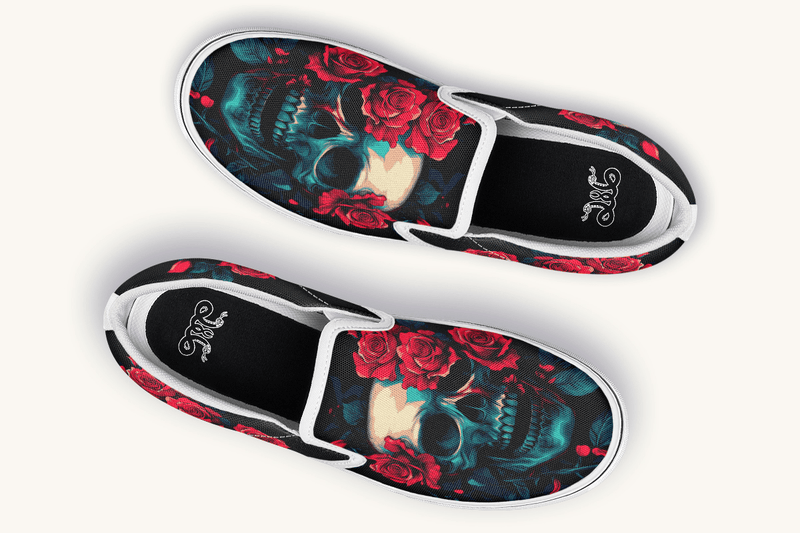 Roses For The Dead Slip On Shoes - Jaded Lament