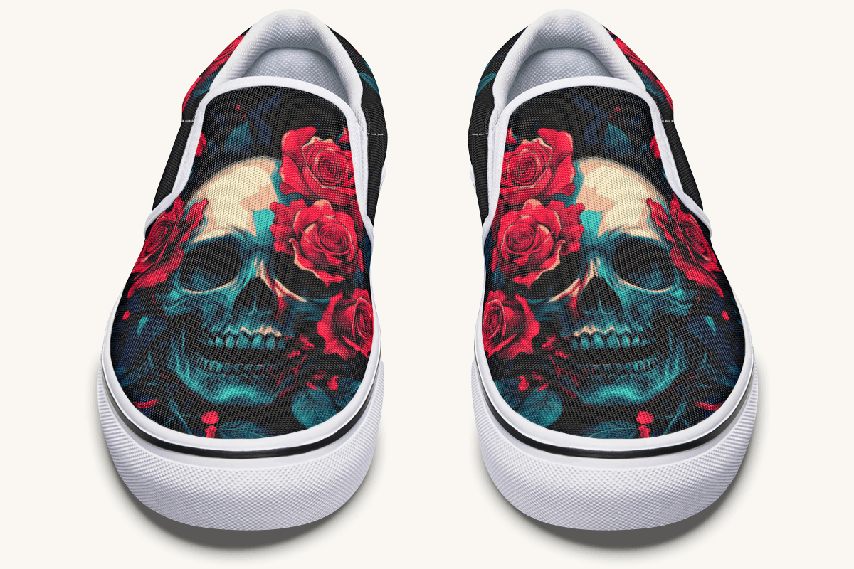 Roses For The Dead Slip On Shoes - Jaded Lament