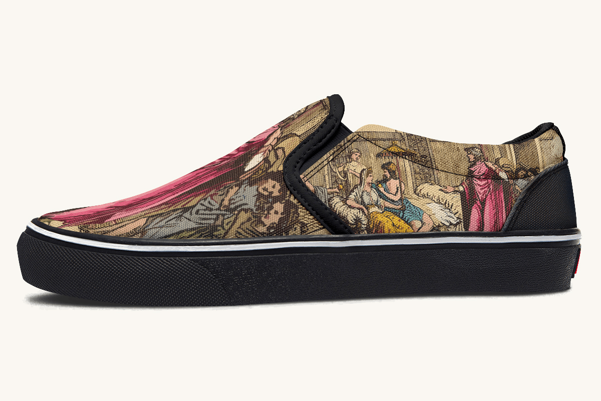 She Waited On Ithaca Slip On Shoes - Jaded Lament