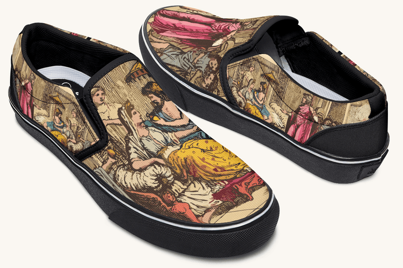 She Waited On Ithaca Slip On Shoes - Jaded Lament