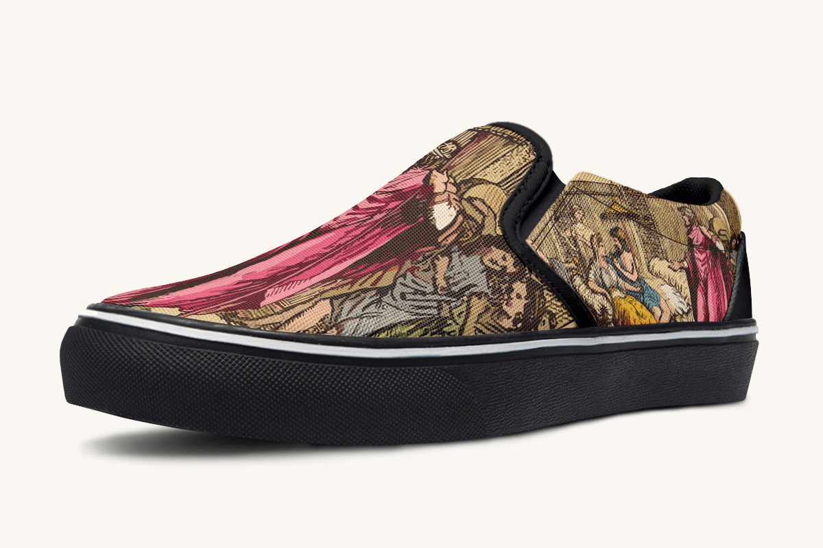 She Waited On Ithaca Slip On Shoes - Jaded Lament