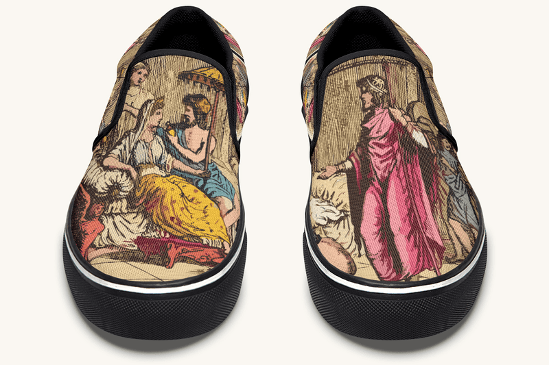 She Waited On Ithaca Slip On Shoes - Jaded Lament