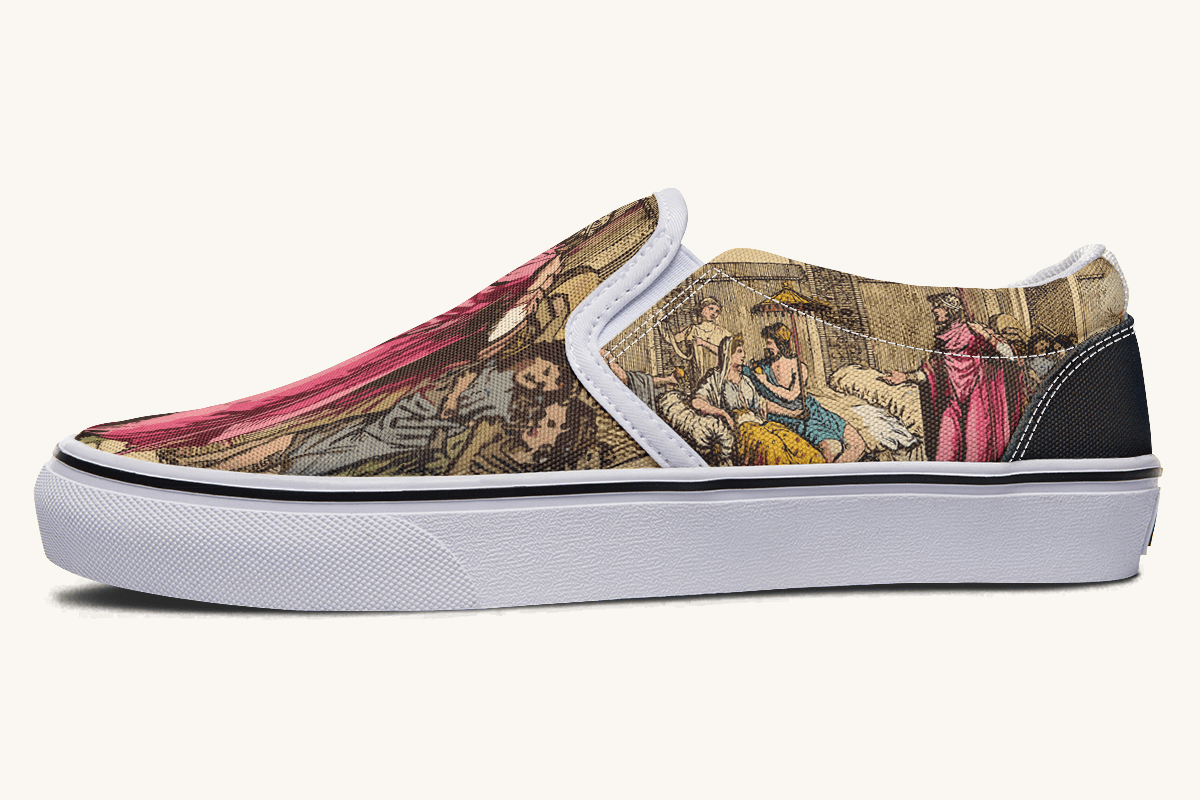 She Waited On Ithaca Slip On Shoes - Jaded Lament