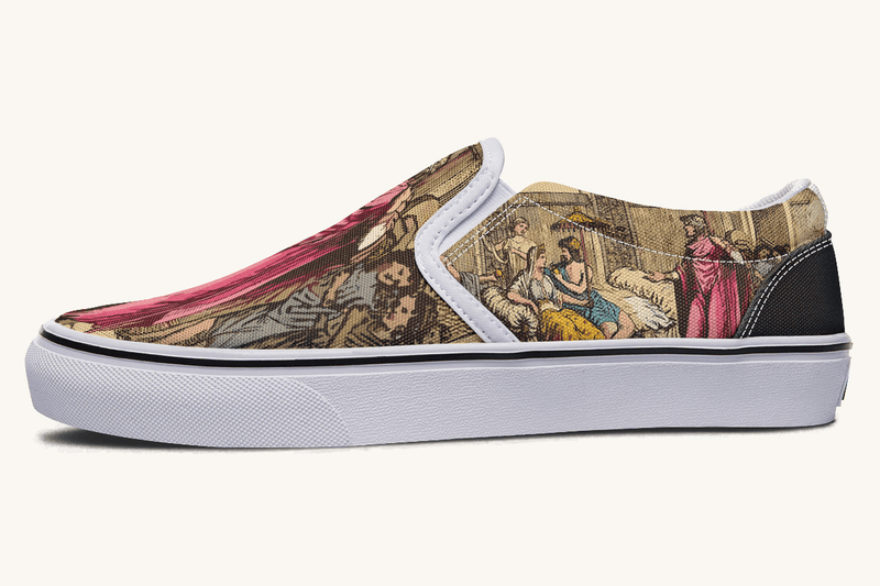 She Waited On Ithaca Slip On Shoes - Jaded Lament