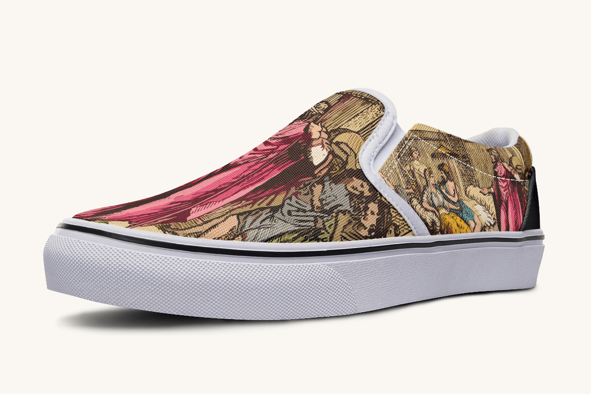 She Waited On Ithaca Slip On Shoes - Jaded Lament