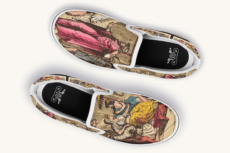 She Waited On Ithaca Slip On Shoes - Jaded Lament