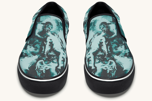 The Gods Bore Him Away Slip On Shoes - Jaded Lament