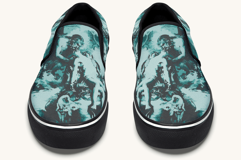 The Gods Bore Him Away Slip On Shoes - Jaded Lament