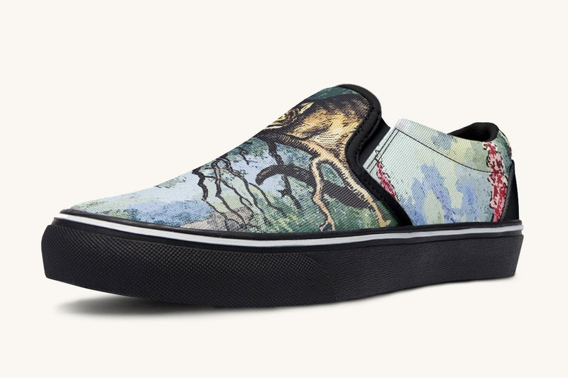The Grin in the Trees Slip On Shoes - Jaded Lament