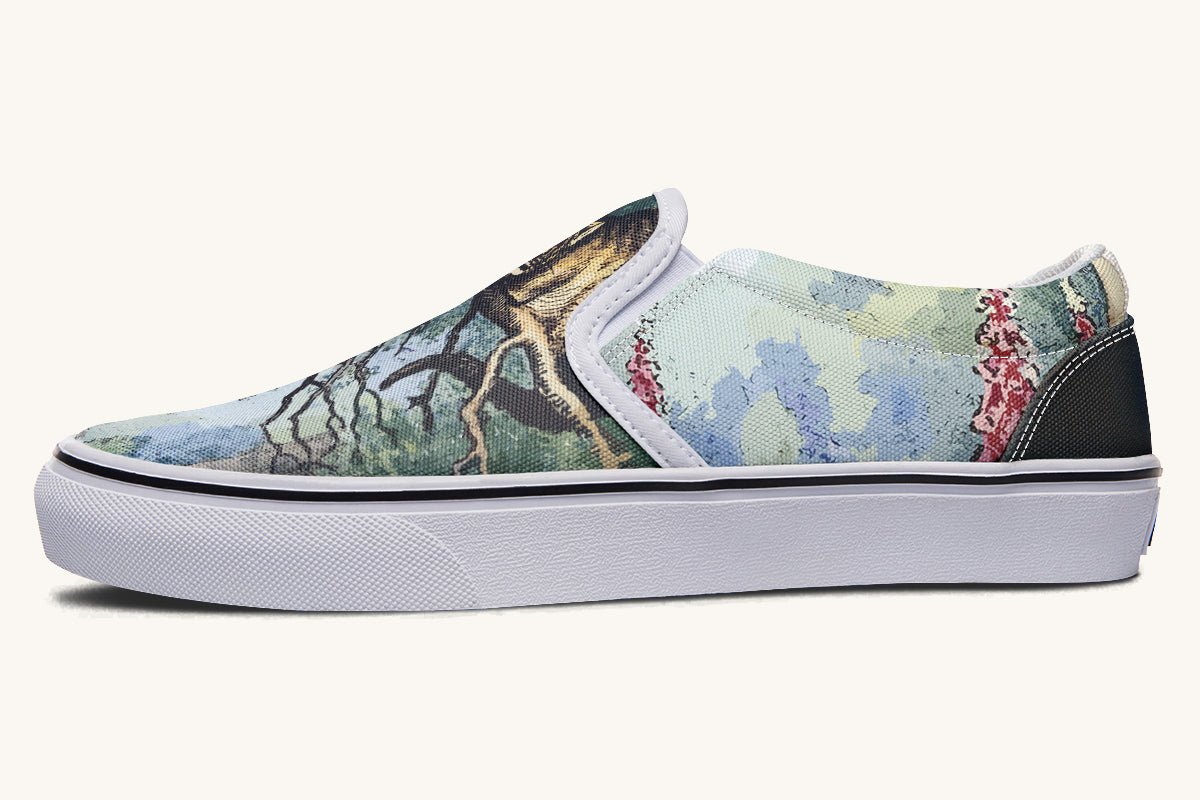 The Grin in the Trees Slip On Shoes - Jaded Lament