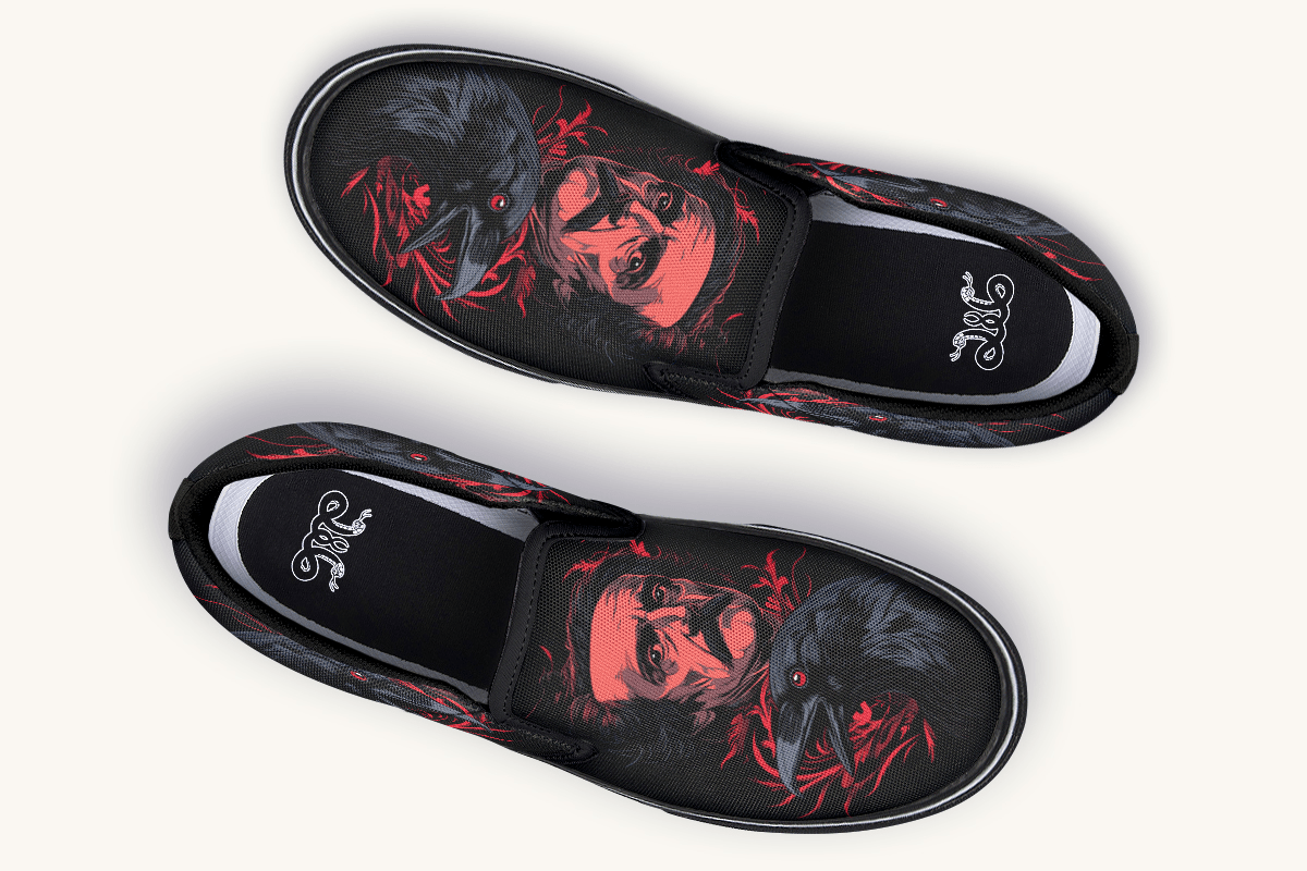 The Raven Slip On Shoes - Jaded Lament