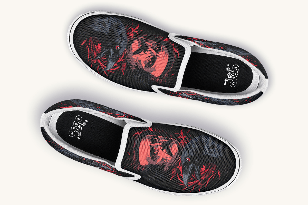 The Raven Slip On Shoes - Jaded Lament