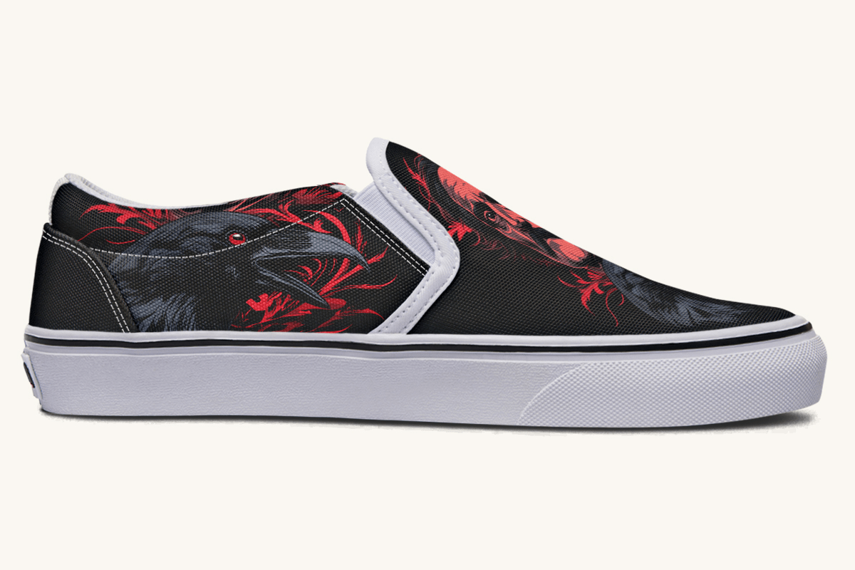 The Raven Slip On Shoes - Jaded Lament