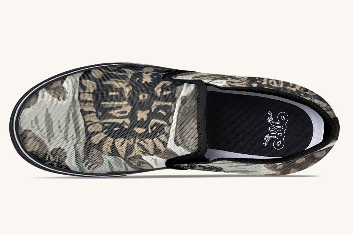 Turtle Time Desaturated Slip On Shoes - Jaded Lament