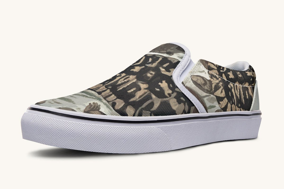 Turtle Time Desaturated Slip On Shoes - Jaded Lament