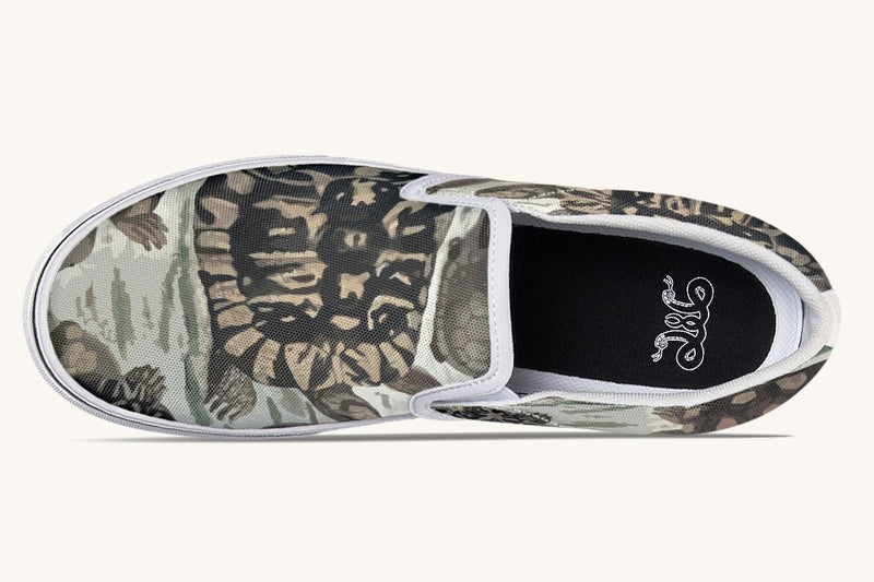 Turtle Time Desaturated Slip On Shoes - Jaded Lament